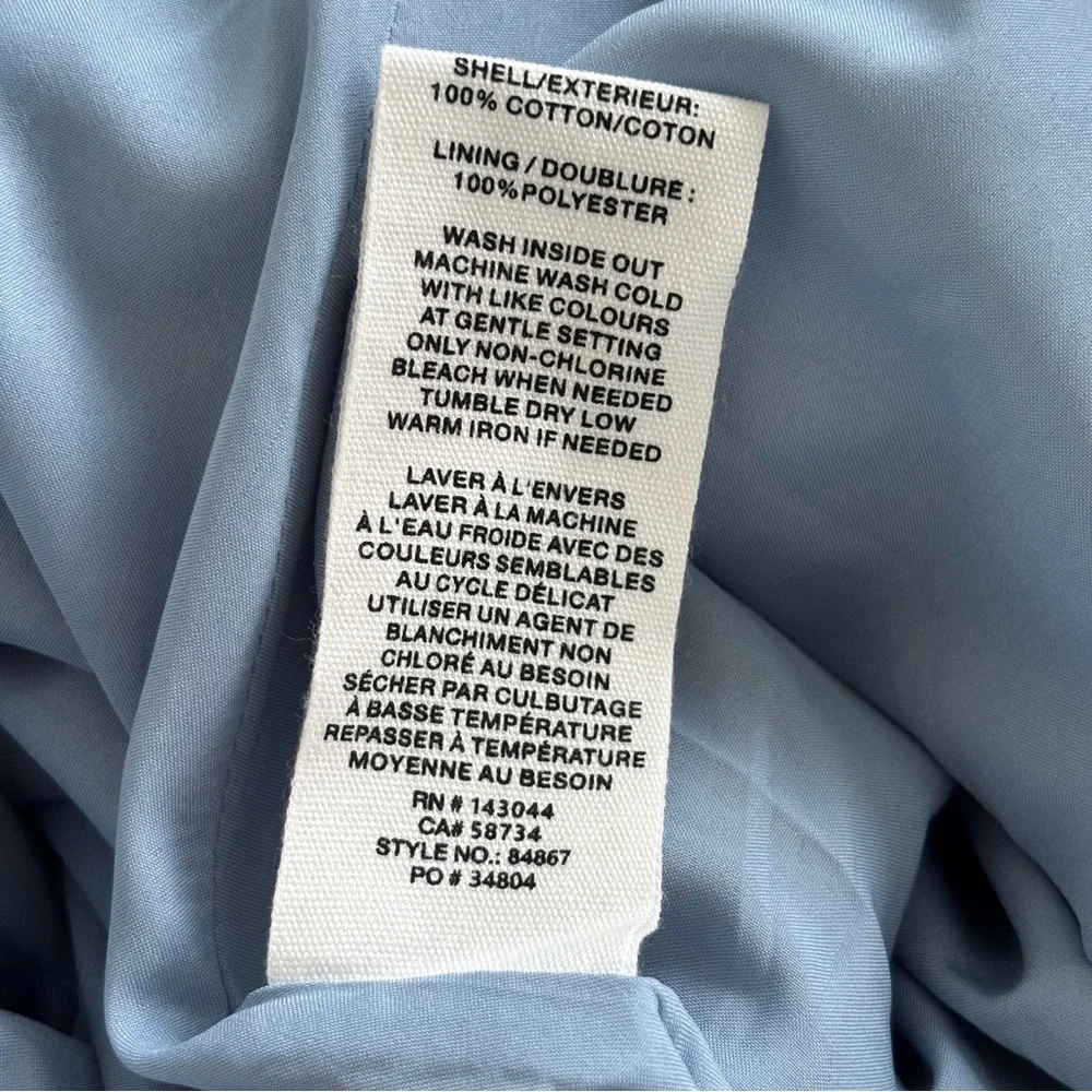 NWT Avec Les Filles Flirty Sky Blue Cotton Dotted Mini Shift Fit n Flare Dress - Picture 11 of 11